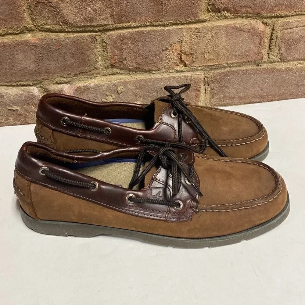 Sperry Brown Leeward Boat Shoe Size 8